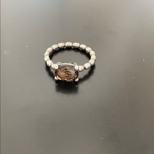 Pandora smoky quartz ring